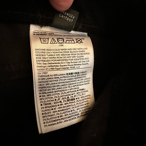 AG Adriano Goldschmied The Moto Stevie Ankle Cord Black Jean Size 26L - Picture 7 of 7